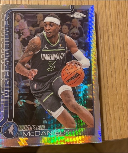 2025-26 Topps Chrome #176 Jaden McDaniels — front