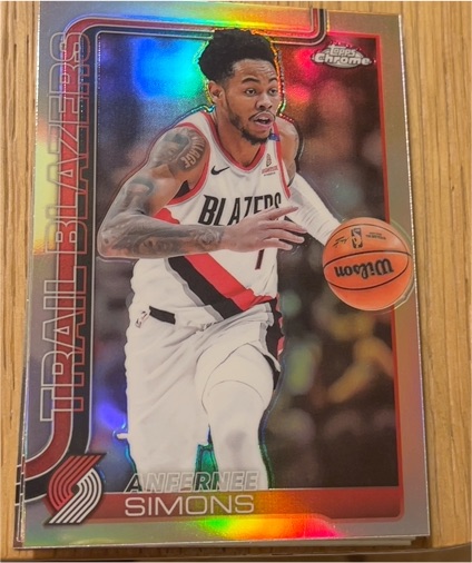 2025-26 Topps Chrome #122 Anfernee Simons — front