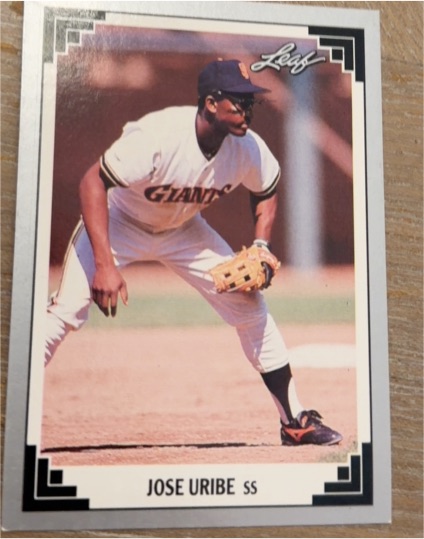 1991 Leaf #433 Jose Uribe — front