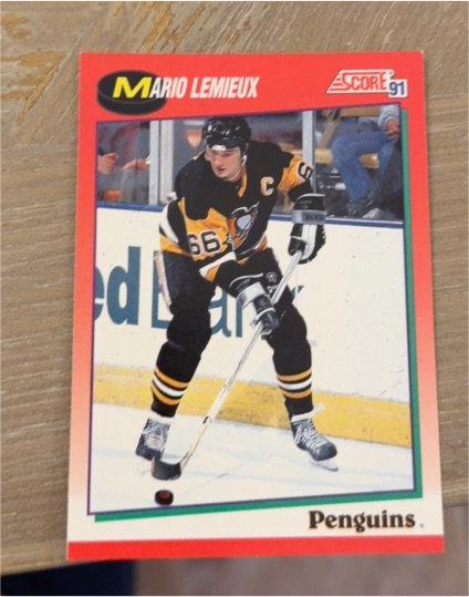1991-92 Score #200 Mario Lemieux Pittsburgh Penguins — front