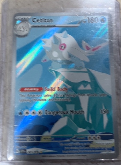 2023 Pokemon SV08 Surging Sparks #201 Cetitan — front