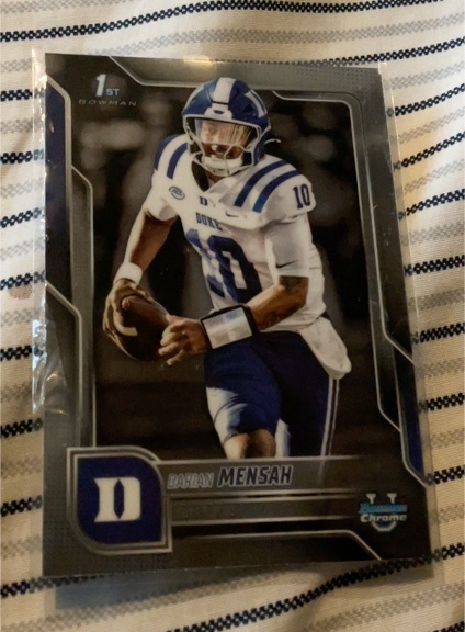 2025 Bowman University Chrome #13 Darian Mensah — front