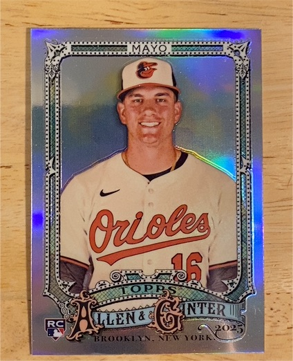 2025 Topps Allen & Ginter Chrome #131 Coby Mayo — front