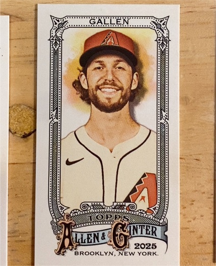 2025 Topps Allen & Ginter Mini #155 Zac Gallen — front