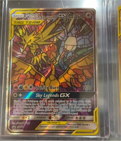 2019 Pokemon Black Star Promo #SM210 Moltres & Zapdos & Articuno GX — front