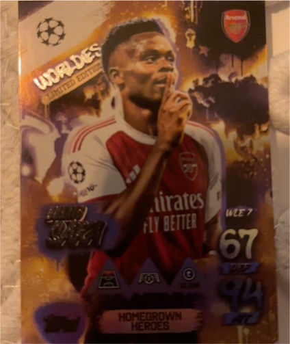 2025 Topps Match Attax Champions League #WLE 7 Bukayo Saka — front