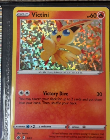 2022 McDonald's Promo #5 Victini — front