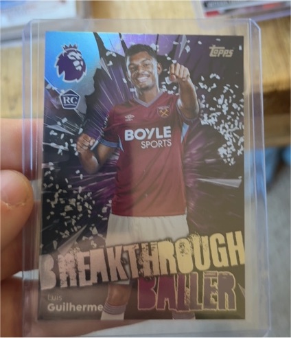 2025-26 Topps Premier League #288 Luis Guilherme Breakthrough Baller Rookie RC — front