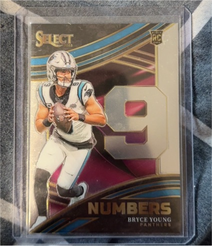 2023 Panini Select #NMB-BYO Bryce Young Numbers Rookie Card — front