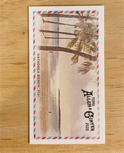 2025 Topps Allen & Ginter #BI-8 Natadola Beach, Fiji Beachin' It Mini — front