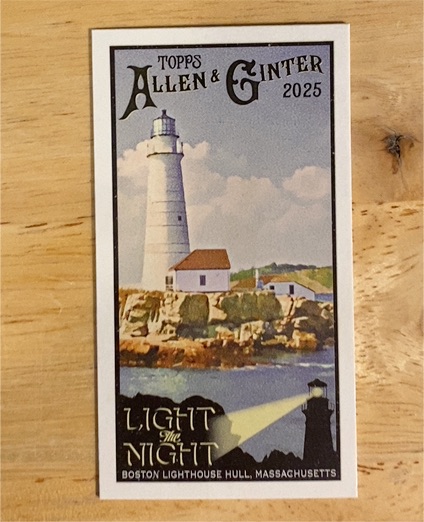2025 Topps Allen & Ginter Light The Night #LTN-17 Boston Lighthouse Hull Massachusetts — front