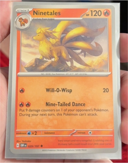 2023 Pokémon SV03: Obsidian Flames #029 Ninetales — front