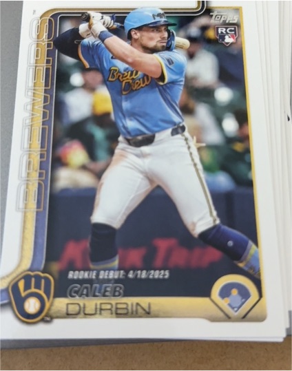 2025 Topps Update Series #US59 Caleb Durbin — front