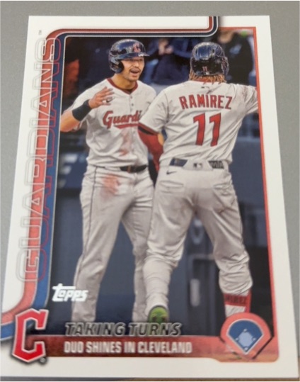 2025 Topps Update #US26 José Ramírez/Steven Kwan — front