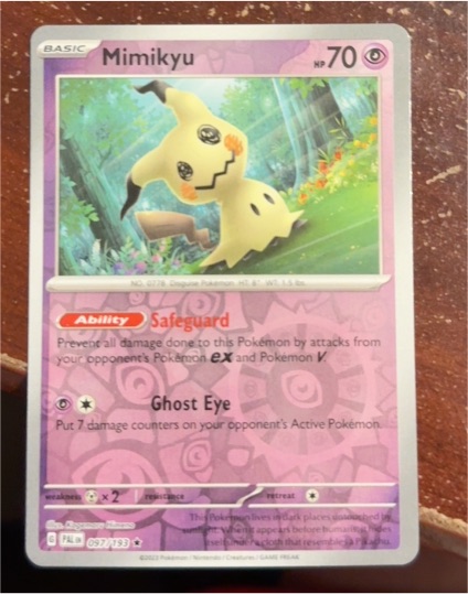 2023 Pokémon SV: Paldean Fates #037 Mimikyu — front