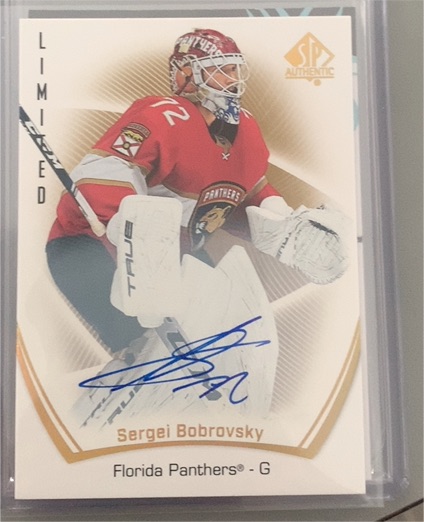 2021-22 Upper Deck SP Authentic Limited #42 Sergei Bobrovsky — front