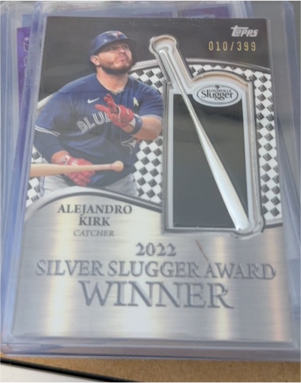 2023 Topps #SSP-AK Alejandro Kirk Silver Slugger Award Winner Black — front