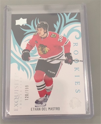 2024-25 Upper Deck Ice Exquisite Collection Rookies #R-36 Ethan Del Mastro — front