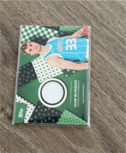 2025-26 Topps Holiday #HR-24 Liam McNeeley Holiday Relics — front