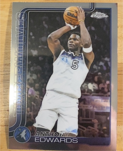 2025-26 Topps Chrome #151 Anthony Edwards — front