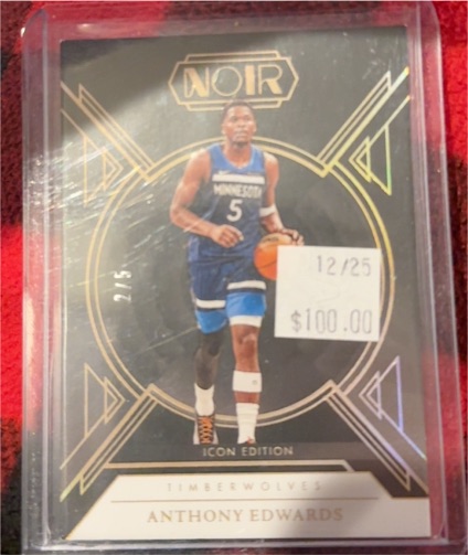 2024-25 Panini Noir #88 Anthony Edwards — front