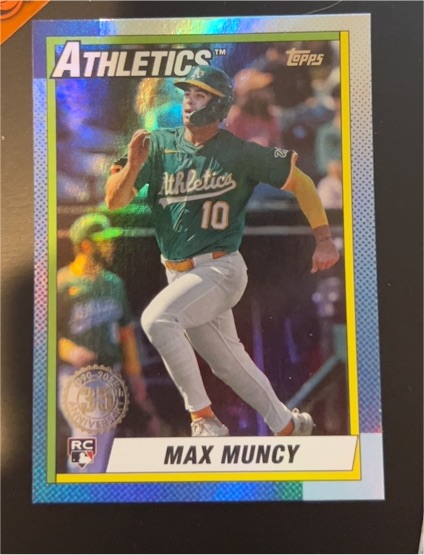 2025 Topps Update #U90-49 Max Muncy 1990 Topps Baseball 35th Anniversary RC — front