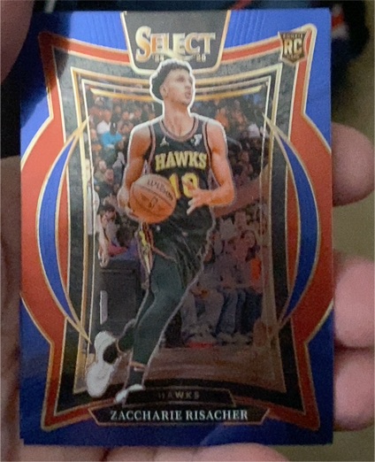 2024-25 Panini Select #86 Zaccharie Risacher Blue Concourse Rookie — front
