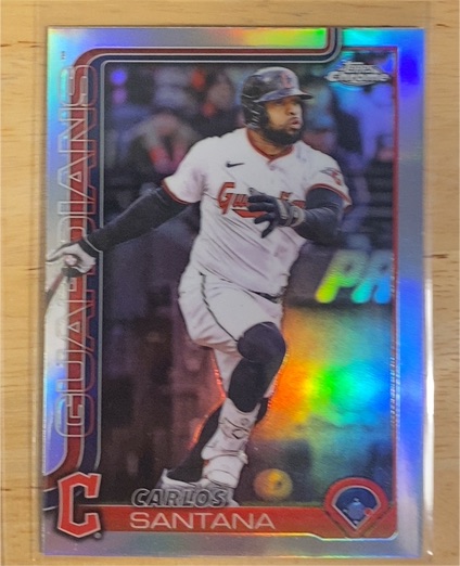 2025 Topps Chrome Update #USC11 Carlos Santana — front