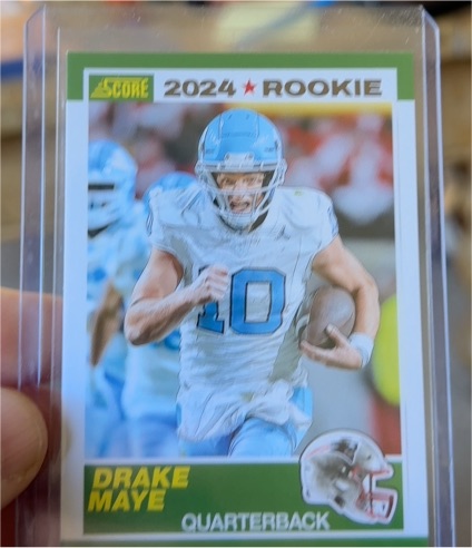 2024 Panini Score #3 Drake Maye Rookie — front