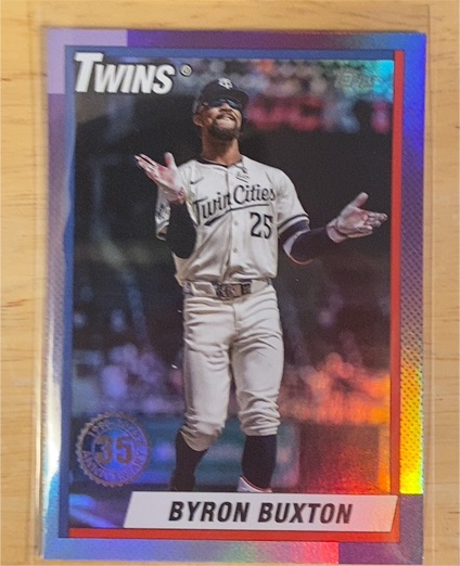 2025 Topps Update #U90-24 Byron Buxton 1990 Topps Baseball 35th Anniversary — front