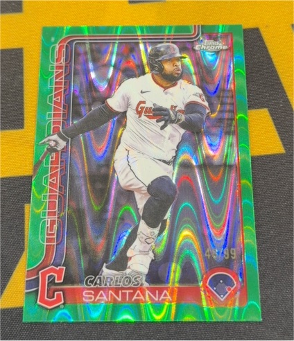 2025 Topps Chrome Update #US148 Carlos Santana — front
