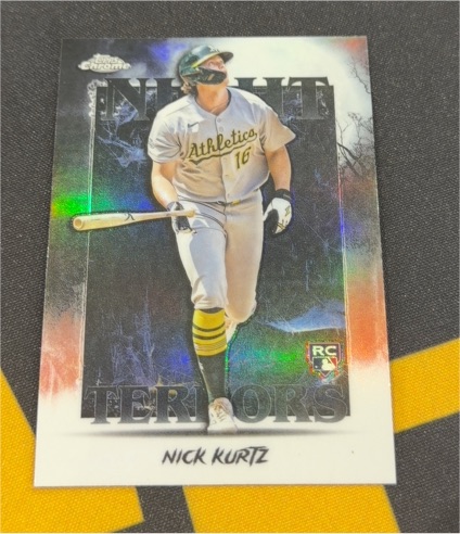 2025 Topps Chrome Update #NT-5 Nick Kurtz Night Terrors Rookie Card — front