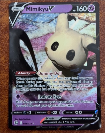 2020 Pokémon TCG SWSH09: Brilliant Stars #068 Mimikyu V — front
