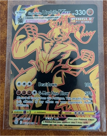 2021 Pokémon TCG Brilliant Stars Single Strike Urshifu VMAX #TG29/TG30 — front