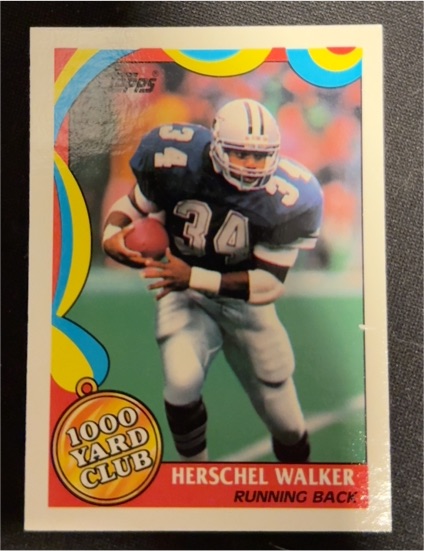 1989 Topps #2 Herschel Walker 1000 Yard Club — front