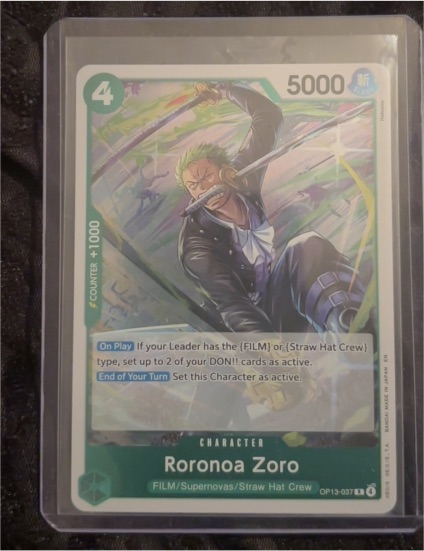 One Piece TCG OP13-037 Roronoa Zoro Carrying On His Will — front