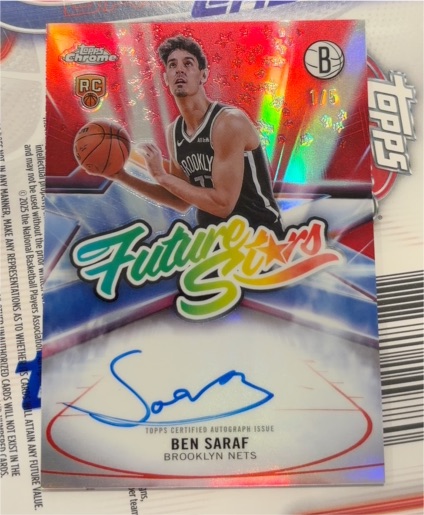 2025 Topps Chrome Future Stars #FS-BS Ben Saraf — front