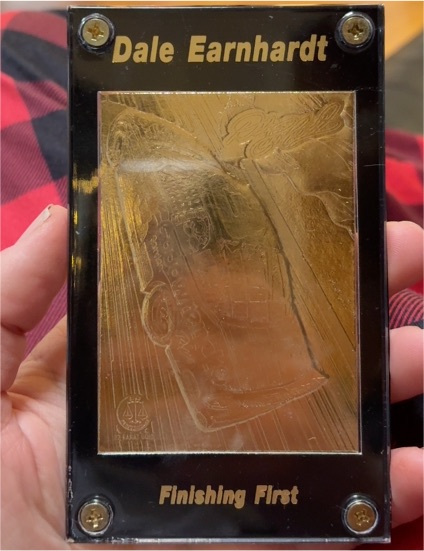 1990 Dale Earnhardt 22 Karat Gold Finishing First Card — front