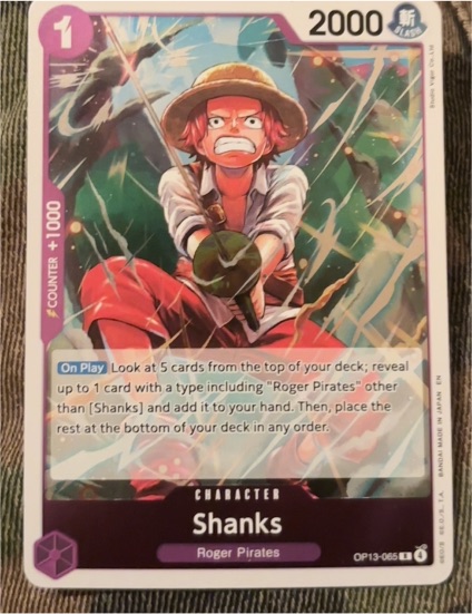 One Piece OP13-065 Shanks Carrying On His Will — front