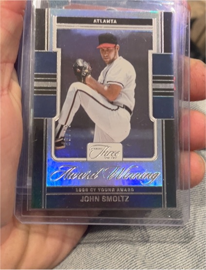 2025 Panini Three and Two Award Winning #20 John Smoltz — front