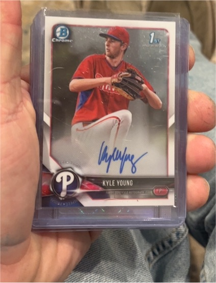 2018 Bowman Chrome Prospect Autograph #CPA-KY Kyle Young — front