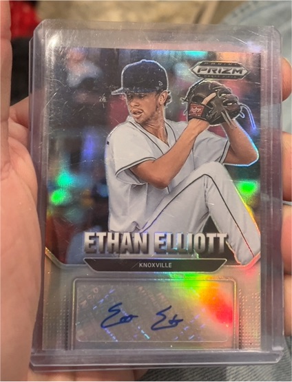 2022 Panini Prizm Draft Picks Autographs #AU-EE Ethan Elliott — front