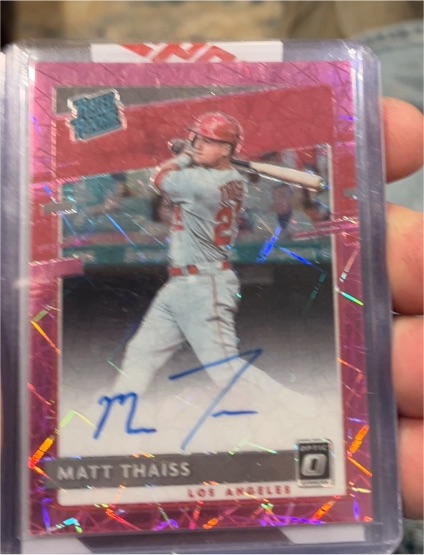 2020 Donruss Optic Rated Rookie Pink Velocity #RRS-MT Matt Thaiss — front