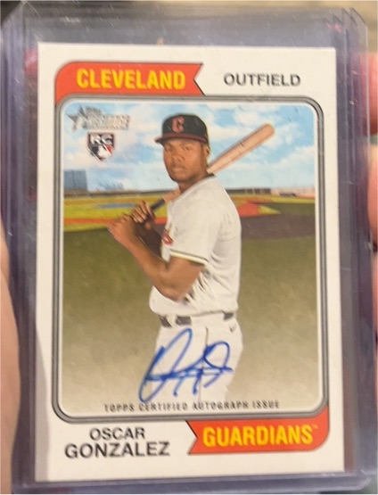 2023 Topps Heritage Real One Autograph #ROA-OG Oscar Gonzalez — front