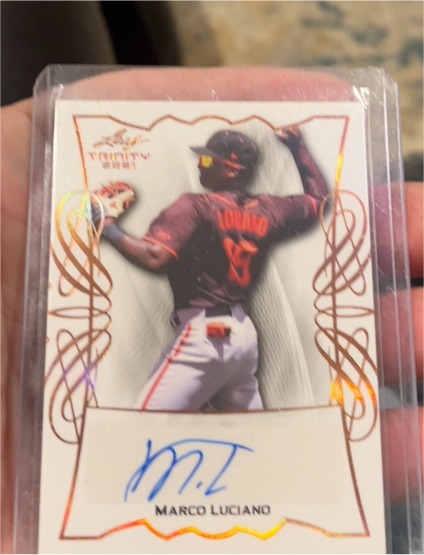 2021 Leaf Trinity #BA-ML1 Marco Luciano — front