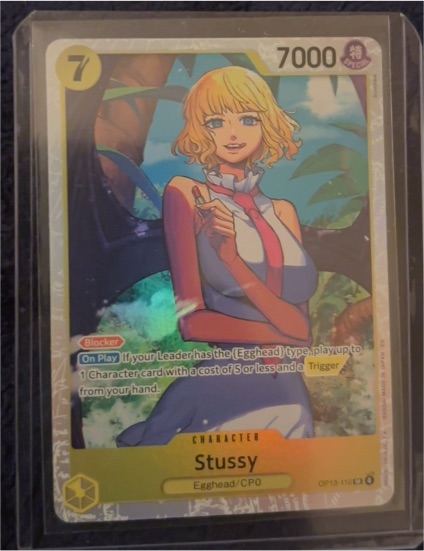 One Piece Card Game OP13-110 Stussy Carrying On His Will — front