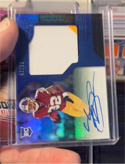 2017 Panini Certified #231 Samaje Perine Rookie Patch Auto — front