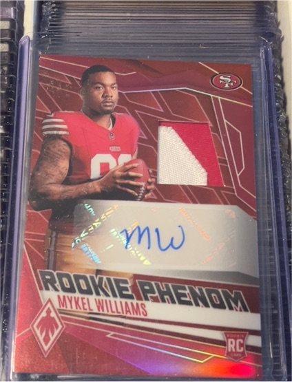 2025 Panini Phoenix #RPJ-MWS Mykel Williams Rookie Phenom Patch Auto — front