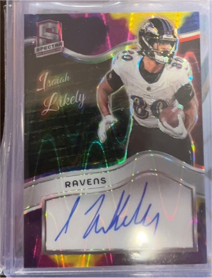 2024 Panini Spectra Colorgraphs Isaiah Likely #CG-ILY On-Card Auto — front
