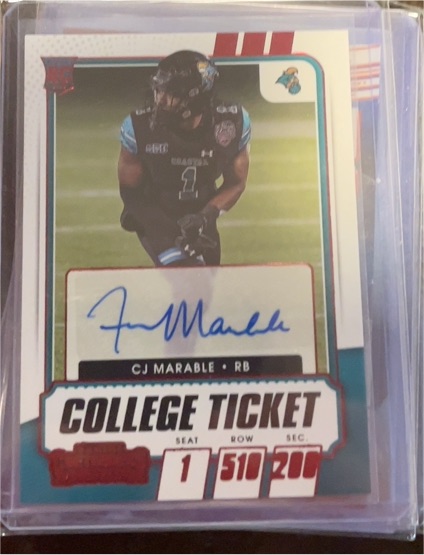 2021 Panini Contenders Draft Picks College Ticket #CJ Marable — front